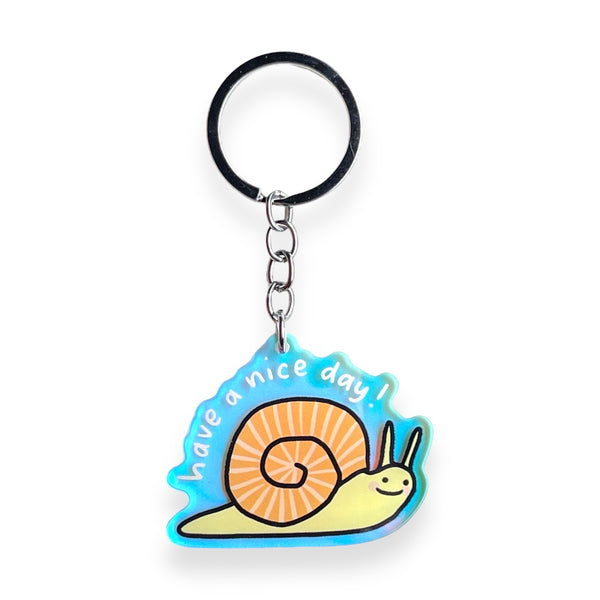 Happy Trails Snail Acrylic Keychain
