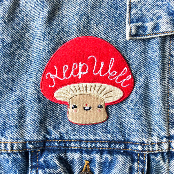 Custom Chain Stitched Mushroom Patch