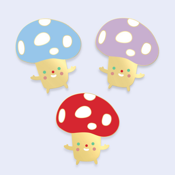 Mushroom Enamel Pins