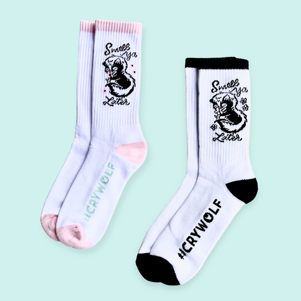 Smell Ya Later Skunk Socks