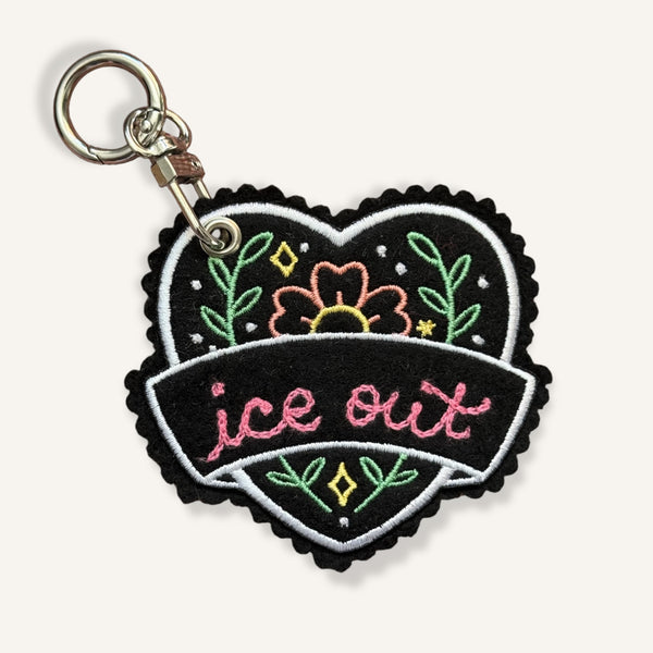 Custom Chain Stitched Heart Bag Charm