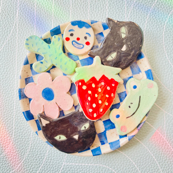 Ceramic Magnet - Black Cat Deux