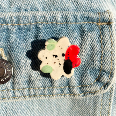 Ceramic Pin - Flowers