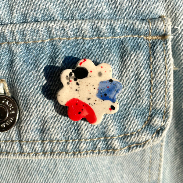 Ceramic Pin - Flowers