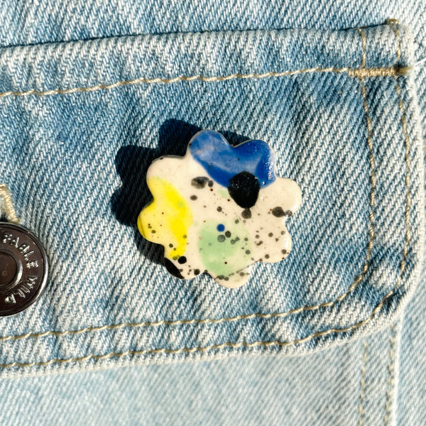 Ceramic Pin - Flowers