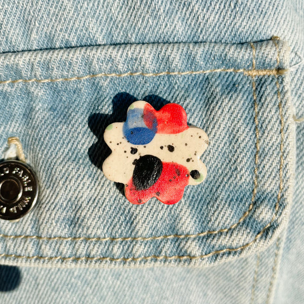 Ceramic Pin - Flowers