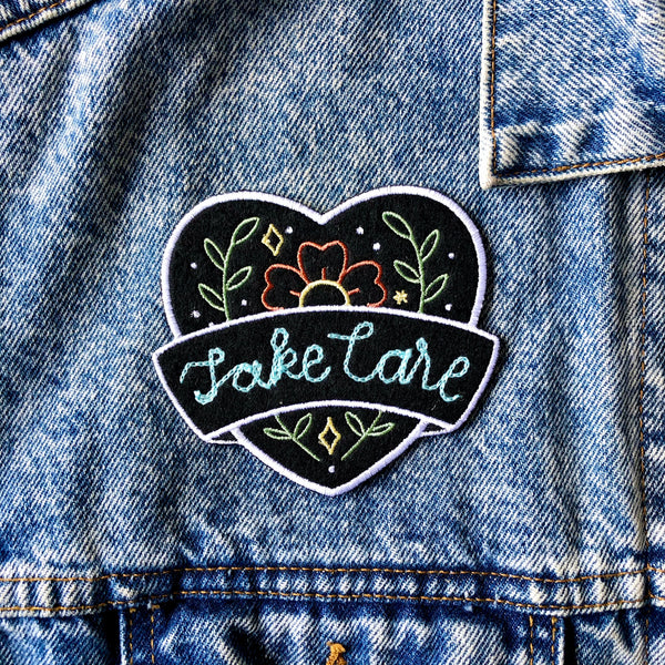 Custom Chain Stitched Heart Patch