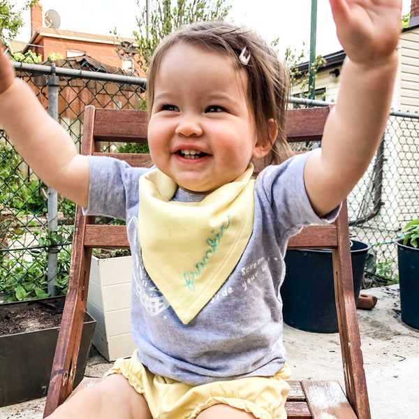 Chain Stitched Baby / Toddler Bandana Bib