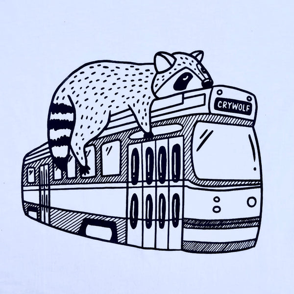 Toronto Streetcar Raccoon Kids Tshirt