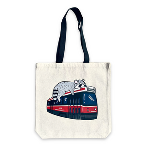 Toronto Streetcar Raccoon Tote