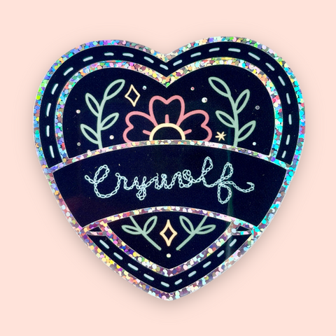 Glitter Heart Sticker