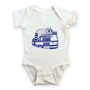 Baby Toronto Streetcar Raccoon Onesie