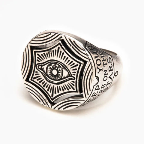 Eyes and Stars Signet Ring