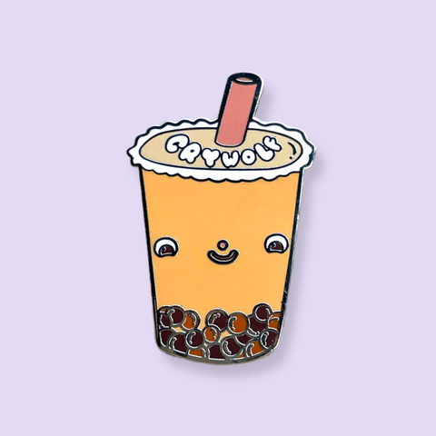 Bubbie Tea Enamel Pin