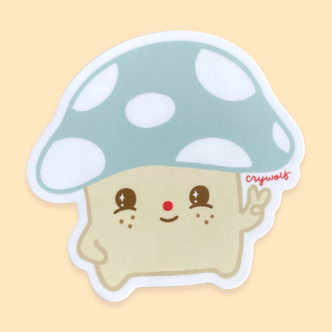 Blue Mushroom Sticker