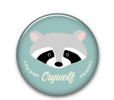 Raccoon cw 1.25" button