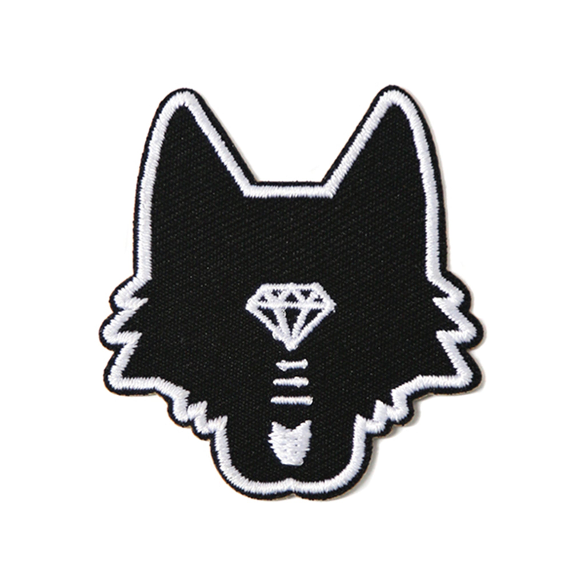 Pgy 30 Design Small Animal Wolf Head Patchwork Patch Embroidered
