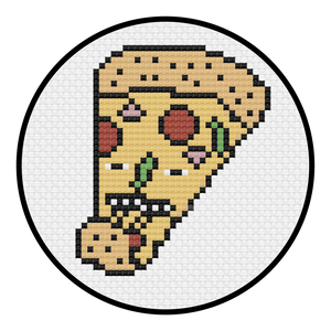 Pizza Party Cross Stitch Pattern