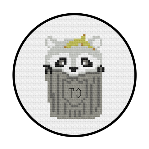 Toronto Raccoon Cross Stitch Pattern